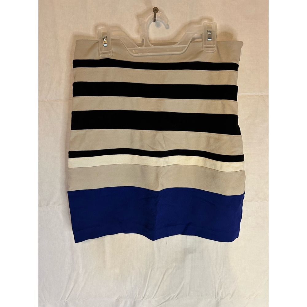 Express Stretch Striped Pencil Skirt 10/11 Mini GUC